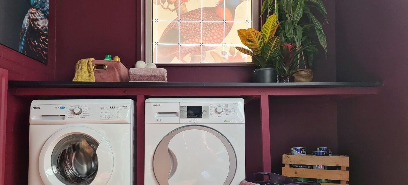 De bijkeuken na de makeover met Flexa Easycare
