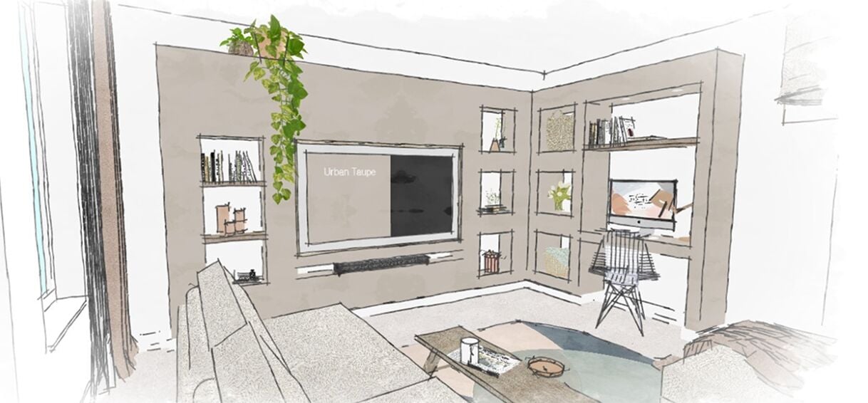 flexa kleurvriendje ensuus taupe interieur urban taupe